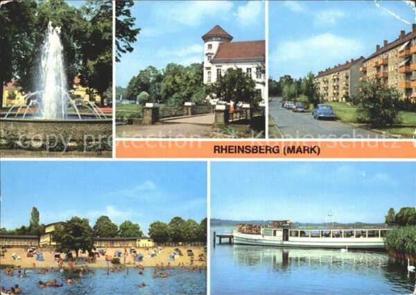 Rheinsberg Springbrunnen Schloss Joliet Curie Str