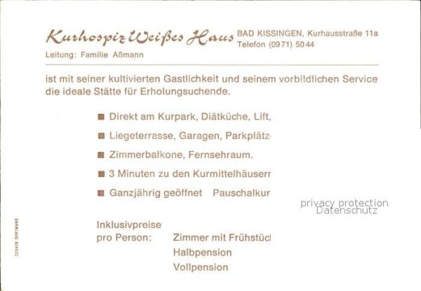 Bad Kissingen Kurhospiz Weisses Haus Gast und Aufenth – Bild 2