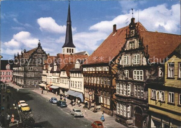 Hameln Weser Osterstrasse mit Museum Stiftsherren un