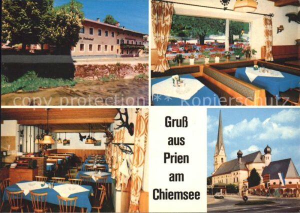 Prien Chiemsee Gasthof Lindenhof Gasträume Kirche