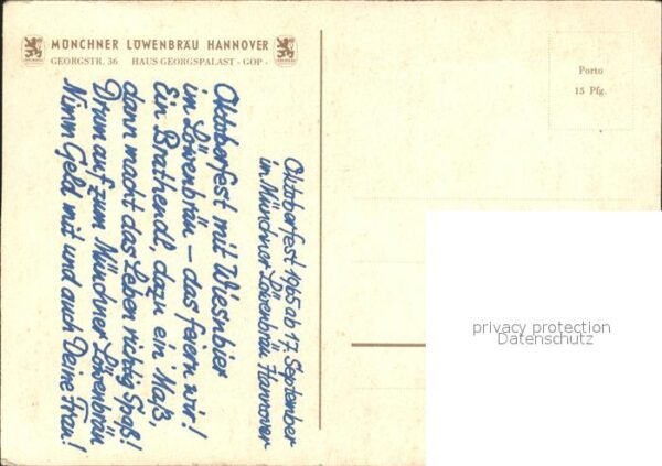 Hannover Münchener Löwenbräu Gastraum – Bild 2