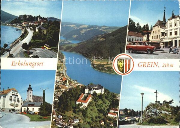 Grein Donau Oberoesterreich Schloss Greinsburg Fliegeraufnahme Haup