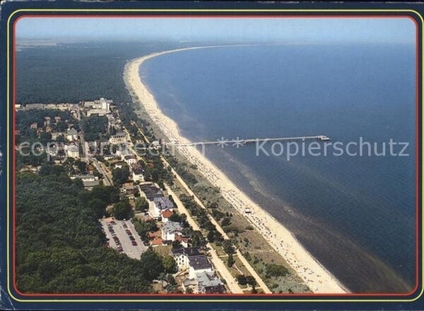 Zinnowitz Ostseebad Usedom Fliegeraufnahme mit Seebrücke