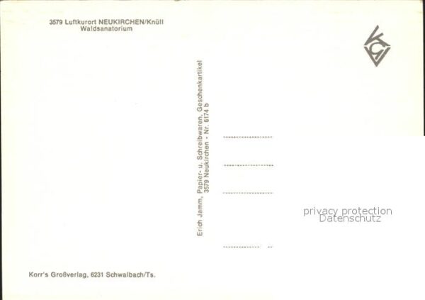 Neukirchen Knuellgebirge Waldsanatorium – Bild 2