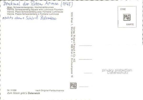 Wien Schwarzenbergplatz Hochstrahlbrunnen – Bild 2