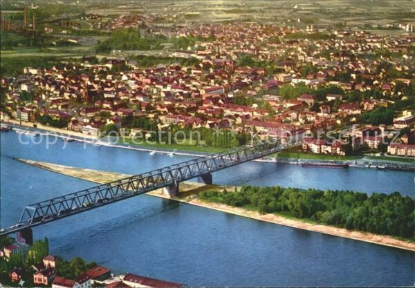 Neuwied Rhein Rheinbrücke Fliegeraufnahme