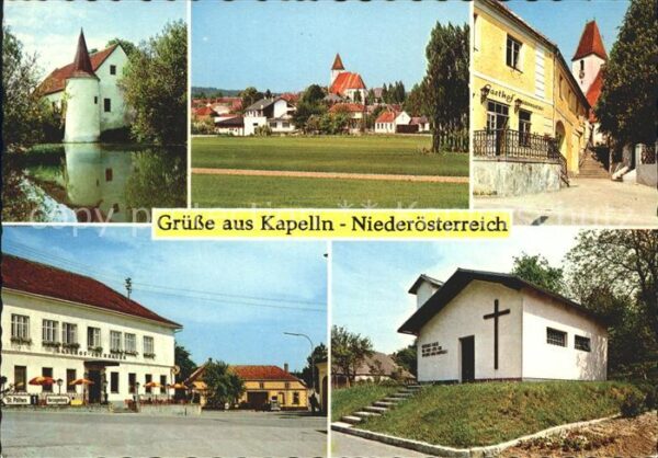 Kapelln Wasserschloss Rassing Ortsansicht mit K