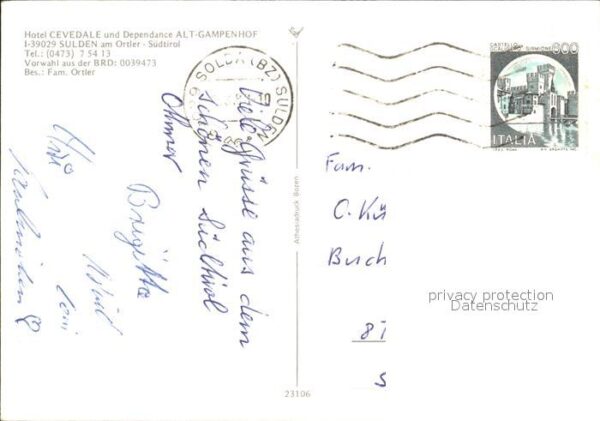 Sulden Solda Hotel Cevedale Dependance Alt Gampenhof – Bild 2