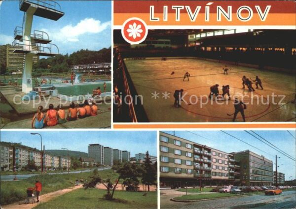 Litvinov Schwimmbad Sprungturm Eisstadion Strass