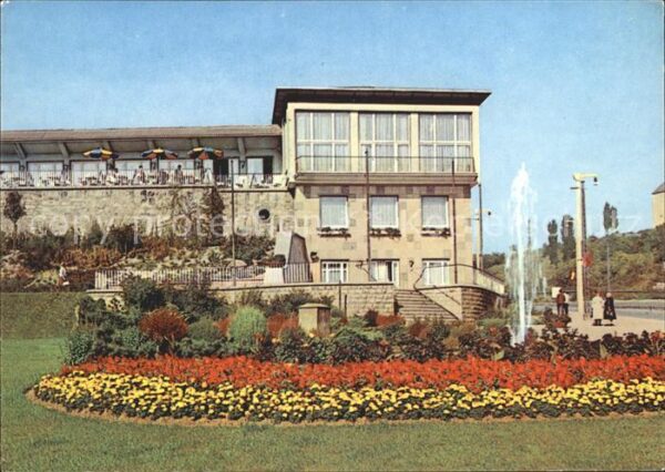 Nordhausen Thueringen HO Gaststätte Stadtterrasse Springbrunn