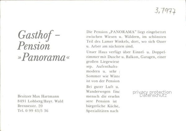 Lohberg Lam Gasthof Pension Panorama Ortsansicht mi – Bild 2