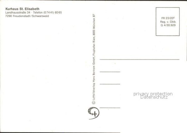 Freudenstadt Kurhaus St Elisabeth Schwarzwald Fliege – Bild 2