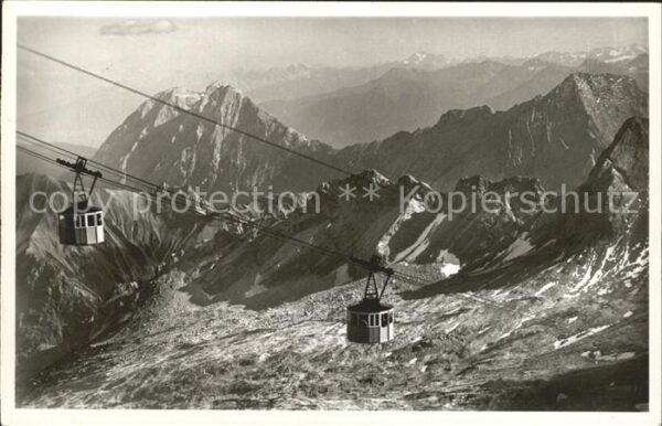 Seilbahn Bayerische Zugspitzbahn Wagenkreuzung