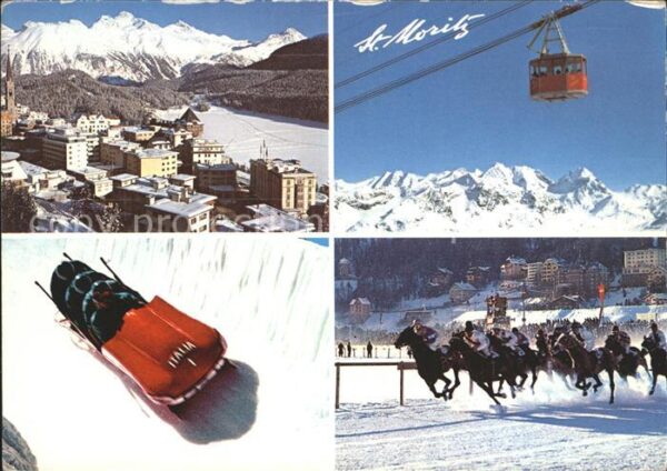 Bobsport St. Moritz Seilbahn Pferderennen