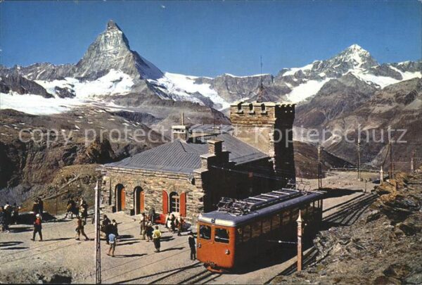 Zahnradbahn Zermatt Station Gornergrat Matterhorn D