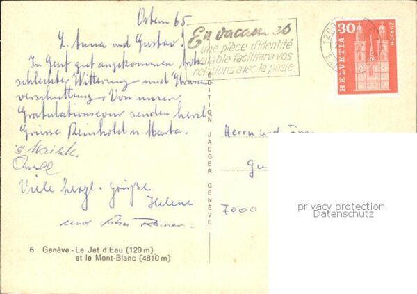 Dampfer Binnenschifffahrt Lausanne Geneve Jet d_Eau Mont-Blanc – Bild 2