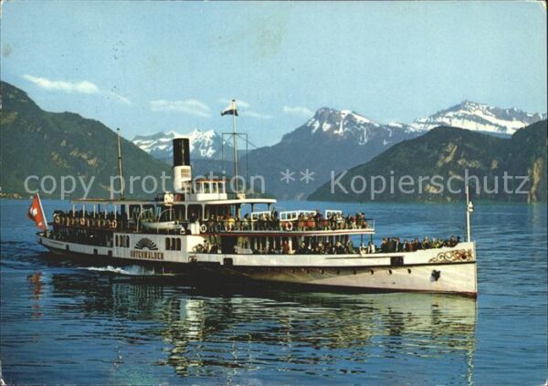 Dampfer Seitenrad Unterwalden Vierwaldstättersee