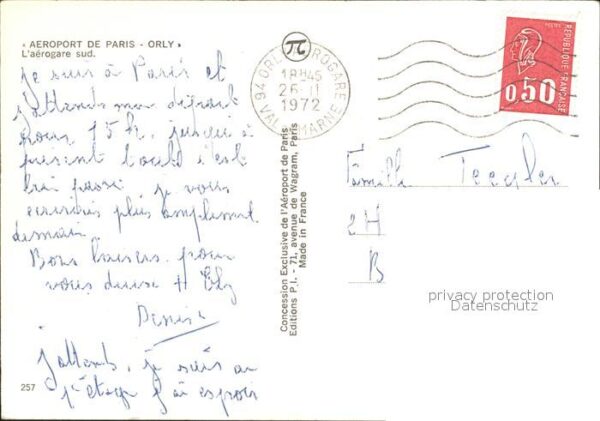 Flughafen Airport Aeroporto Paris-Orly Aerogare Sud – Bild 2