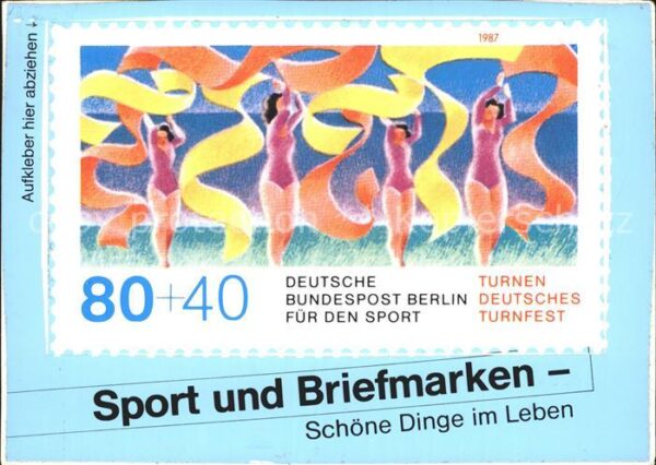 Turnfest Deutsche Bundespost Berlin Sticker