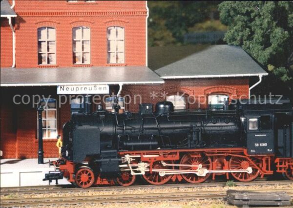 Modellbau-Eisenbahn Lokomotive P8 Neupreussen Bahnhof