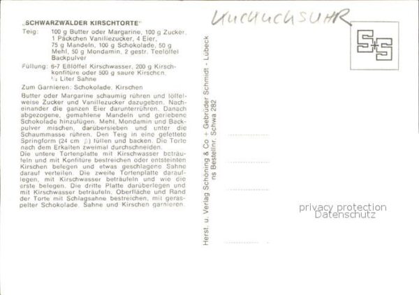 Uhren Kuckucksuhr Rezept Schwarzwälder Kirsch – Bild 2