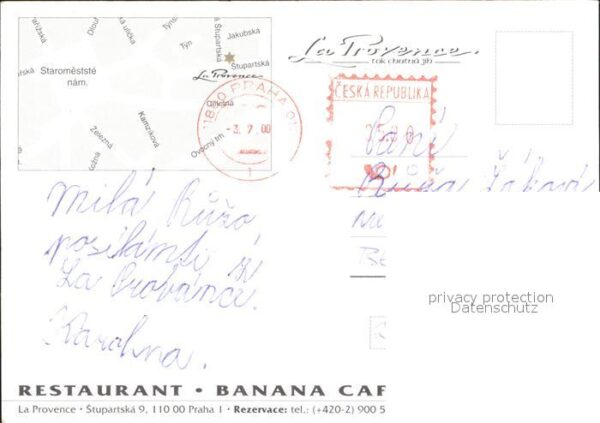 Restaurant Hotel Banana Cafe-Tapas Bar La Provence Praha – Bild 2