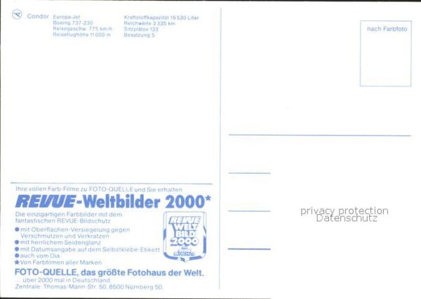 Flugzeuge Zivil Condor Europa-Jet Boeing 737-230 – Bild 2