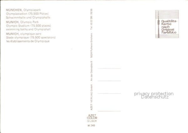 Olympia München Olympiapark Olympiastadion Schw – Bild 2