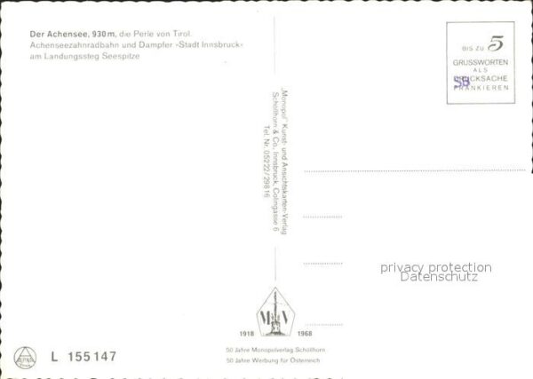 Zahnradbahn Achensee Dampfer Stadt Innsbruck Landun – Bild 2