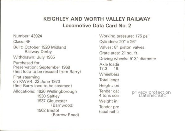 Lokomotive Keighley and Worth Valley Railway – Bild 2