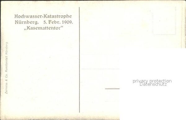 Nuernberg Hochwasser 5.Februar 1909 Kasemattentor – Bild 2
