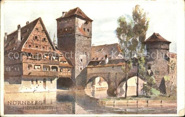 Nuernberg Henkersteg Künstlerkarte