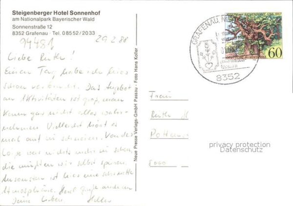 Grafenau Niederbayern Steigenberger Hotel Sonnenhof – Bild 2