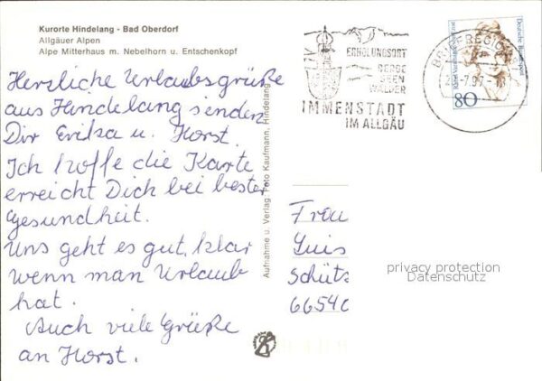Hindelang Bad Alpe Mitterhaus mit Nebelhorn – Bild 2