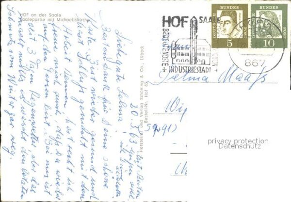 Hof Saale Saalepartie mit Michaeliskirche – Bild 2