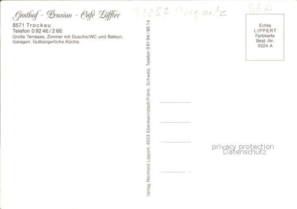 Trockau Pegnitz Gasthaus Pension Cafe Löffler – Bild 2