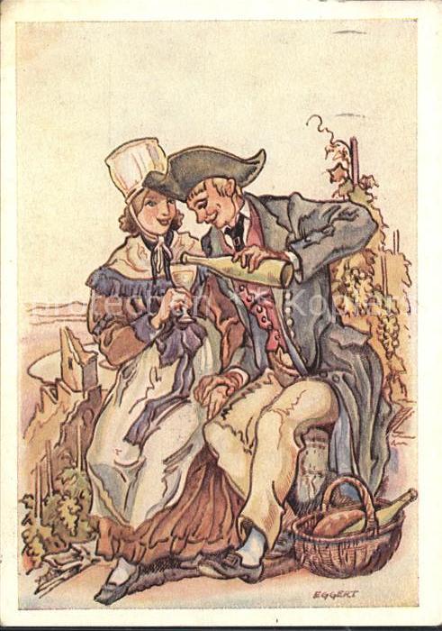 Augsburg Künstlerkarte Bayerische Trachten