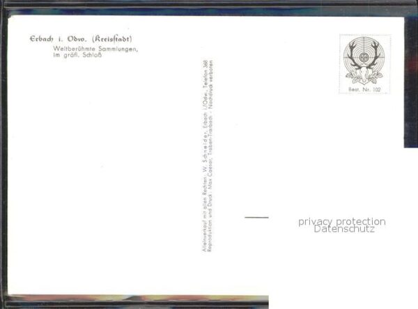 Erbach Odenwald Künstlerkarte Schloss – Bild 2