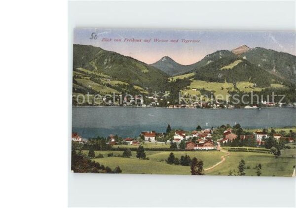 Bad Wiessee Blick vom Freihasu auf Wiessee und Tege