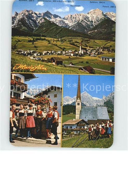 Salzburg Oesterreich Maria Alm Trachten Kirchenpartie