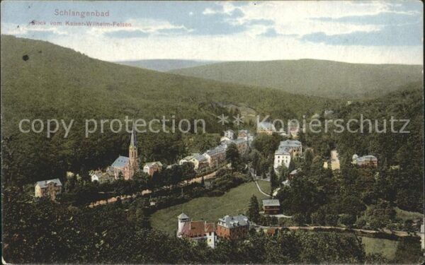 Schlangenbad Taunus Blick vom Kaiser Wilhelm Felsen