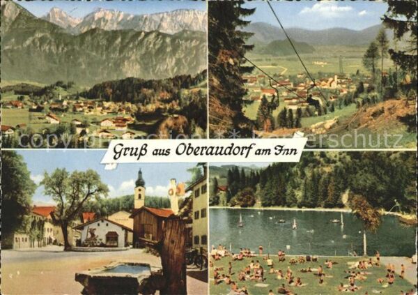 Oberaudorf Gesamt mit Kaisergebirge Berglift Hoche