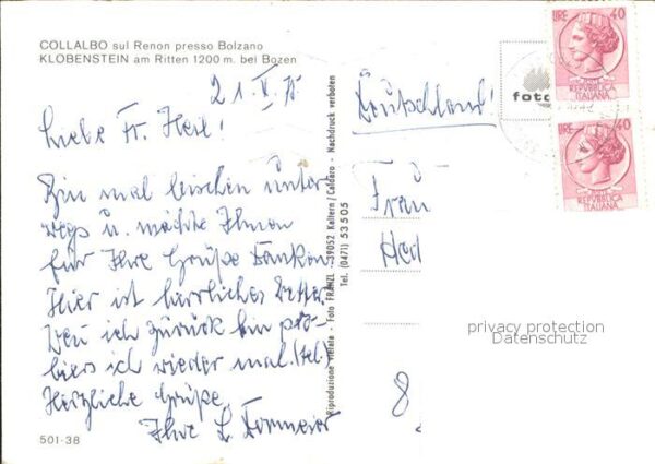 Klobenstein Ritten Ortsblick Bergstr Kirche Schwimmbad – Bild 2
