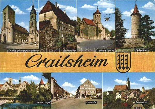 Crailsheim Rathaus Liebfrauenkapelle Stadtmauer He