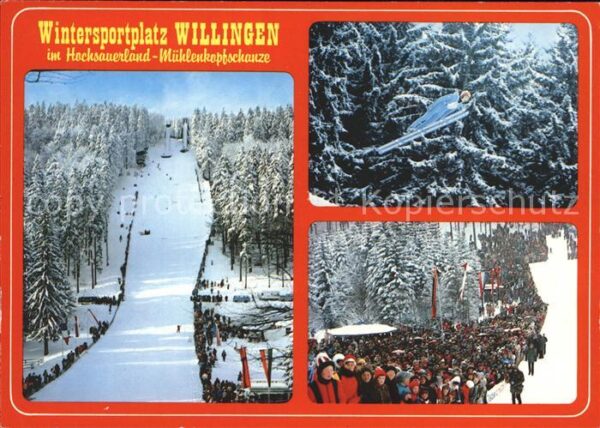 Willingen Sauerland Sprungschanzen Skispringer Zuschauer