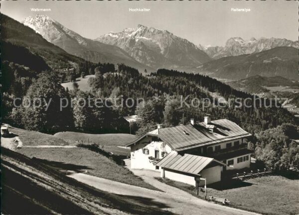 Oberau Berchtesgaden Berggasthof Pension Dora mit Watzmann H