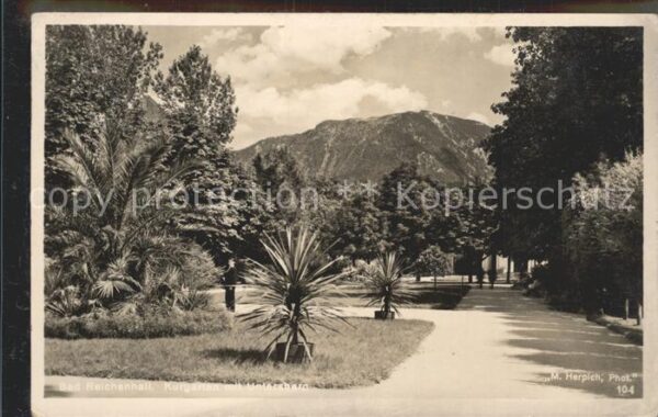 Bad Reichenhall Kurgarten mit Untersberg