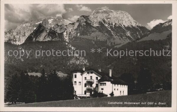 Berchtesgaden Landheim Hohenwart mit Göll und Brett