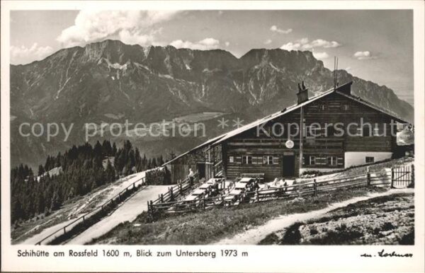 Berchtesgaden Skihütte am Rossfeld mit Untersberg
