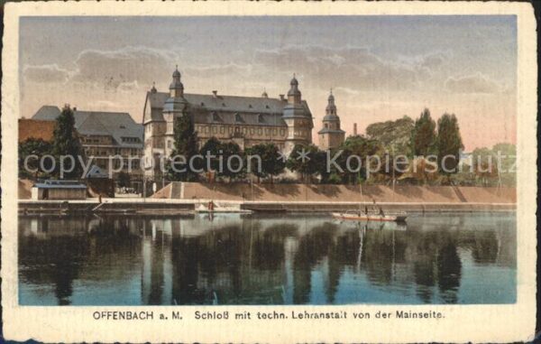 Offenbach Main Schloss mit techn Lehranstalt Mainparti